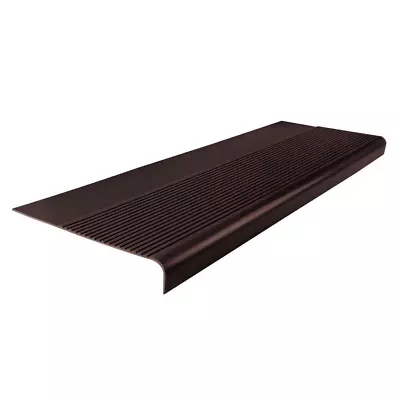 Light Duty Ribbed Design Brown 12-1/4 In. X 48 In. Rubber Stair Tread • $39.99