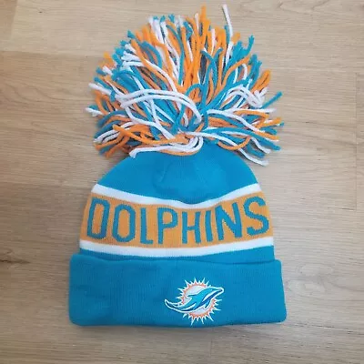 Miami Dolphins Pom Pom Beanie Teal Orange New Era • $24.99