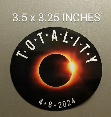 3.5  Solar Eclipse 2024 Decal Vinyl Sticker Totality Moon Sun Event Eye To Space • $3