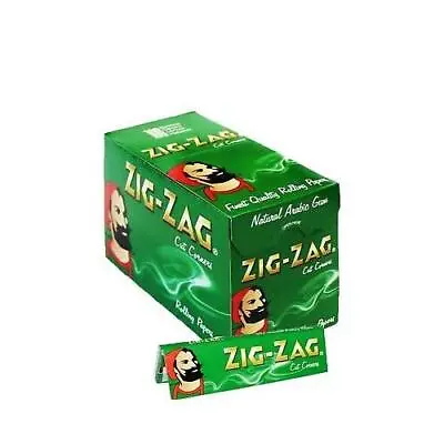 New ZIG ZAG GREEN Rizla Cut Corners ROLLING Papers Tobacco Cigarette Filter • £4.99