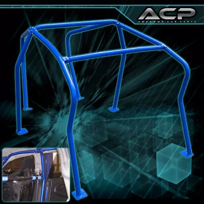 For 99-05 Vw Vag Euro Gti Golf Mk4 Mkiv 6 Point Roll Cage Track Blue • $795.99