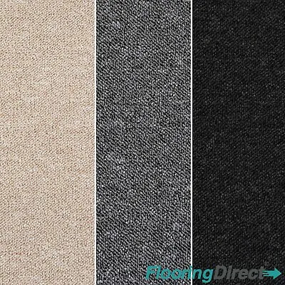 Carpet Loop Pile Cheap Carpets Felt Backing Hard Wearing Lounge Bedroom Stairs • £227.62