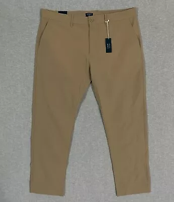 NWT J.Crew Slim Fit Flex Tech Pants Mens 36x30 Stretch Khaki Chinos $90 • $26.10