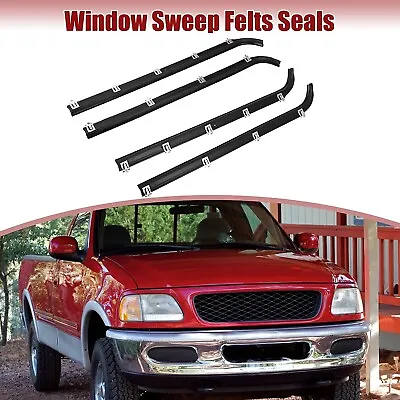 $38.94 • Buy For 1987- 1997 Ford F150 F250 F350 Door Window Seal Belt Weatherstrip Kit （4PCS）