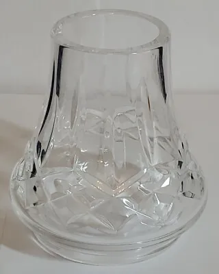 Waterford Lead Cut Crystal Hurricane Candle Lamp Shade Lismore Globe Only • $38.50