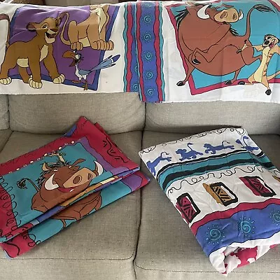 90s Vintage Disney Lion King Sheet Set Twin Complete With Flat & Fitted Sheet  • $49.95