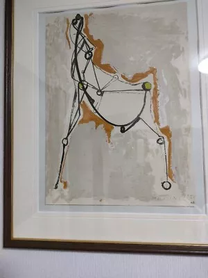 Marino Marini Scomposizione Lithograph Signed Framed Horse 1951 Deconstruction • $357