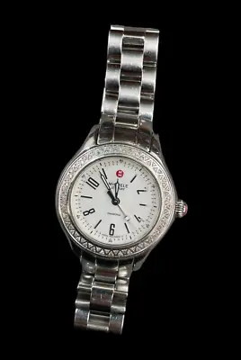 Michele Jetway Stainless Steel Diamond Quartz MOP  Ladies Watch MWW17F000001 7  • $299