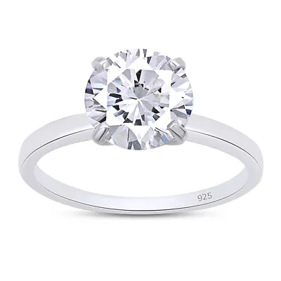 2Ct Moissanite Lab Created Solitaire Engagement Ring 925 Sterling Silver • $64.39