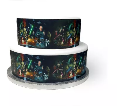 A4 Edible Decor Icing Sheet Classic STAR WARS Ribbon BORDER Cake Decoration • £3.49