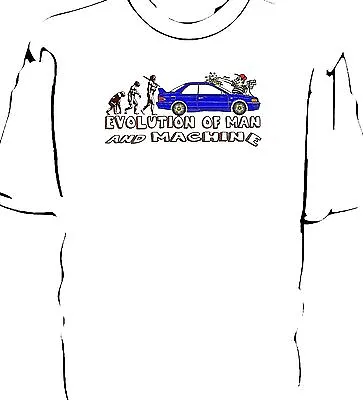 £12.99 • Buy Subaru Impreza Evo  Evolution Of Man And Machine - Carwash  T-shirt