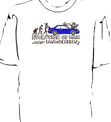 £12.99 • Buy Subaru Impreza Evo  Evolution Of Man And Machine - Carwash  T-shirt