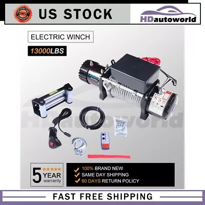 Electric Winch 13000lb With Wireless Remote Recovery ATV Car Truck Trailer New • $289.99