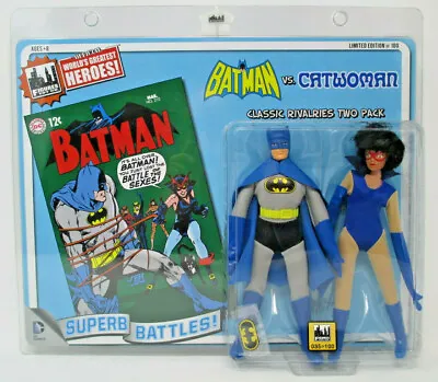 RETRO CATWOMAN & BATMAN 8IN 2-PACK DC Action Figure - Figures Toy Co • $79.99