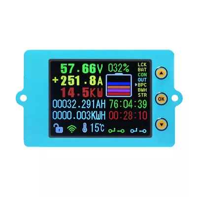 Wireless Battery Monitor Meter DC 120V 300A VOLT AMP AH SOC Remaining Capacity • $44.50