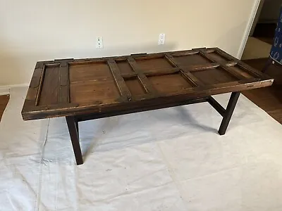 Antique Asian Door With Brass Accents Customized As A Coffee Table • $500