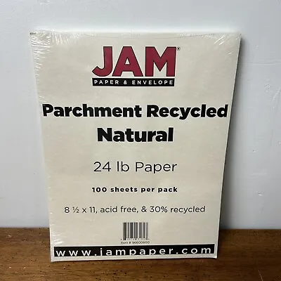 JAM Paper | Parchment Natural Recycled 24lb Paper 8.5 X 11 | 100 Sheets/Pack • $12.99