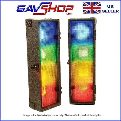 2 X 4 Way Retro 70's Glam Style LED Clip Party Disco Light Boxes & Controller  • £91.75