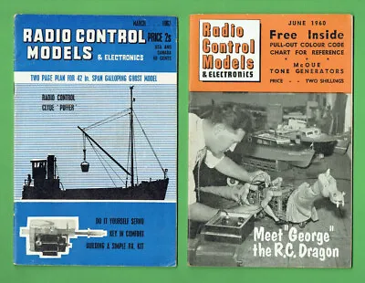 #ee.     Four(4)  1960  Radio Control Models & Electronics  Magazines • $60
