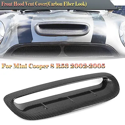 Carbon Fiber Look Car Hood Scoop Vent Trim For MINI Cooper S R50 R53 2002-05 Zo • $107.91