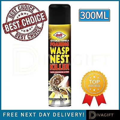 Doff 300ml Advanced Formula Foaming Wasp Nest Killer Rapid Destroyer Spray Foam • £10.95