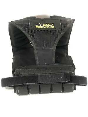 V-Max Weighted Vest Adjustable Vmax 2.5lb Weights X 10 - 25lb Total Capacity • $149.99