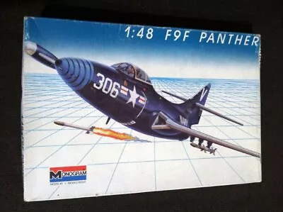 Monogram 1/48 #5456  US Navy F9F Panther Jet Model 1990 • $40