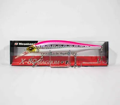 Megabass X-80 Magnum +1 Sinking Lure GG Pink Iwashi (2334) • $23.30