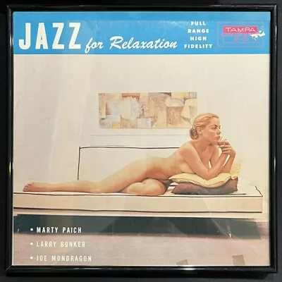 JAZZ FOR RELAXATION - AWESOME COVER Framed Ready 2 Hang + VINYL LP Ready 2 Play • $69.99