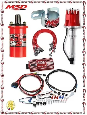 MSD Ignition Kit Incl.  Distributor 6AL Ignition Box Blaster 2 Coil For Chevy V8 • $956.80