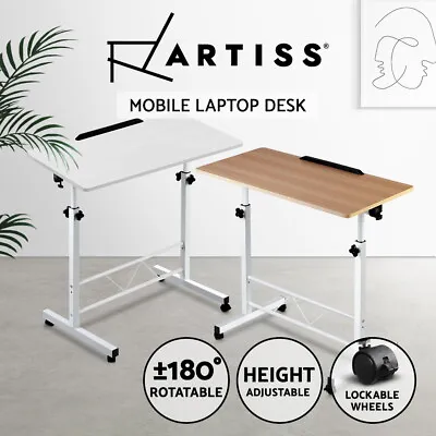 Artiss Laptop Desk Portable Mobile Computer Desk Stand Adjustable Bed Desk Table • $53.95