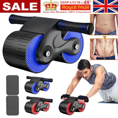 Anti Slip AB Roller Abdominal Wheel Automatic Rebound Fitness Training Equipment • £6.15