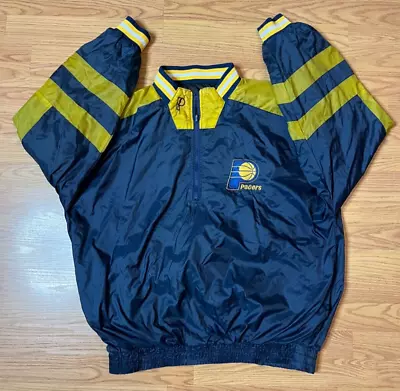 Vintage Pro Player Indiana Pacers Jacket Mens Large Blue Pull Over Windbreaker • $39.99