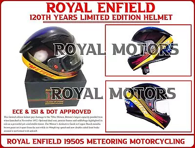 Royal Enfield  1950s METEORING MOTORYCYCLING  120th Year Limited Edition Helmet • $252.71