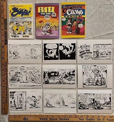 R. Crumb NEW 12 Postcard LOT  Fritz The Cat + Mr. Natural + ZAP Comix 4.25  X 6  • $40