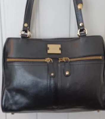 £39 • Buy Modalu Pippa Black Handbag Leather & Suede Shoulder Bag Handy Sized Bag.