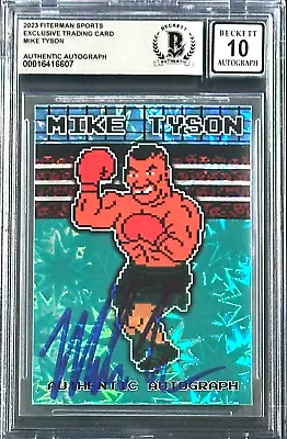 Mike Tyson Signed 2023 FSG Exclusive Trading Card BAS Punch Out 3 Auto 10 • $199.99