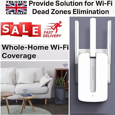 WiFi Booster Internet Extender Virgin Media Range Repeater Home Network Office • £17.95