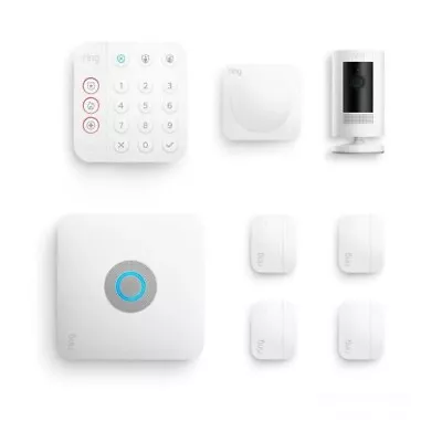 Ring Alarm WiFi Pro 6 8 Piece Security System With Stick Up Cam Battery Sensors • $599.99
