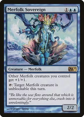 Merfolk Sovereign 1x  MtG M11 2011 Core HEAVY PLAYED • $1.60