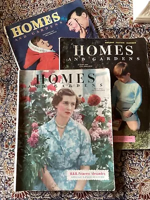 Vintage Homes And Gardens Magazines 1954 July August November  • £38