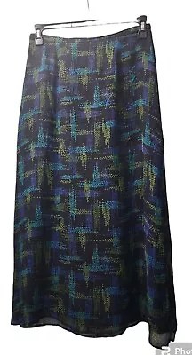 Allison Taylor Silk Skirt Size L MultiColor 100% Silk • $8.86