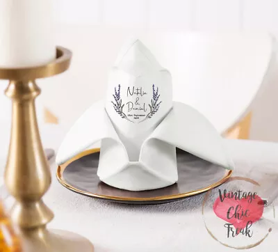 £11 • Buy Large Personalised Napkin - Wedding - Place Setting - Lavender