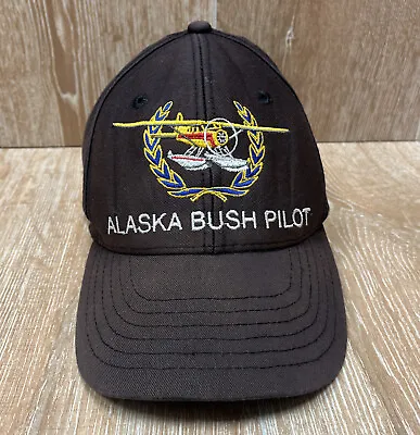 Alaska Bush Pilot Cap Hat / Embroidered / Faded Black Adjustable Vintage Dad Hat • $19.99