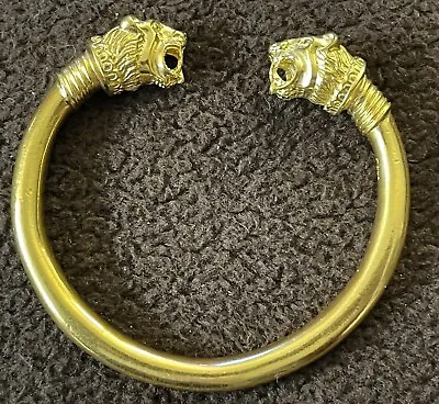 LION-HEADED BRACELET 450-400 B.C. Metropolitan Museum Of Art Gold Plated Replica • $145