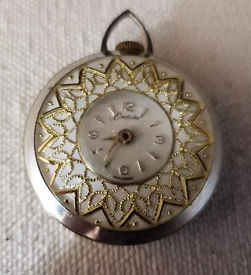 Vintage Endura Pendant Necklace Wind Up Swiss Pocket Watch Needs Repair • $11.99