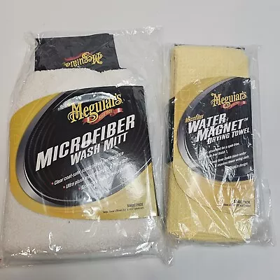 Meguiar's X2000 Water Magnet Microfiber Drying Towel & Wash Mitt • $14.99