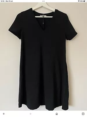 Maternity Short Sleeve  Zara Oversized Midi T Shirt Dress Black Size 8 • £6.99