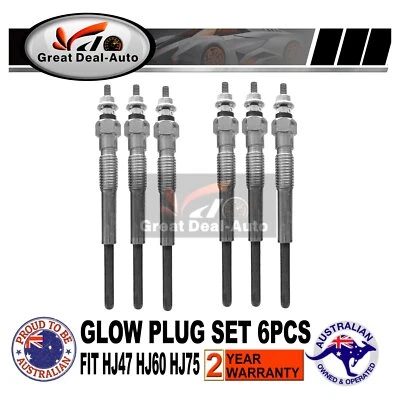 HJ47 HJ60 HJ75  4.0L Diesel 12V Glow Plugs Set Fits Toyota LandCruiser 2H 4.0L • $32.99