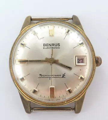 Scarce Vintage Benrus Electronic Technipower One Piece Case Mens Watch. • $89